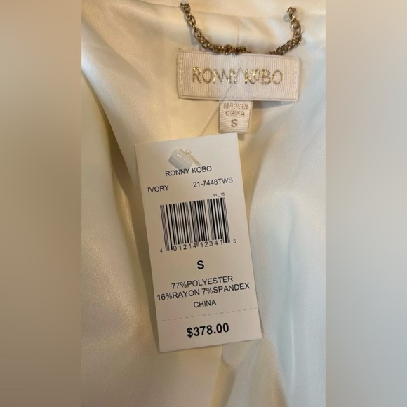 NWT Ronny Kobo Zuna Jacket in Ivory, Size Small, MSRP $378 - Picture 11 of 13